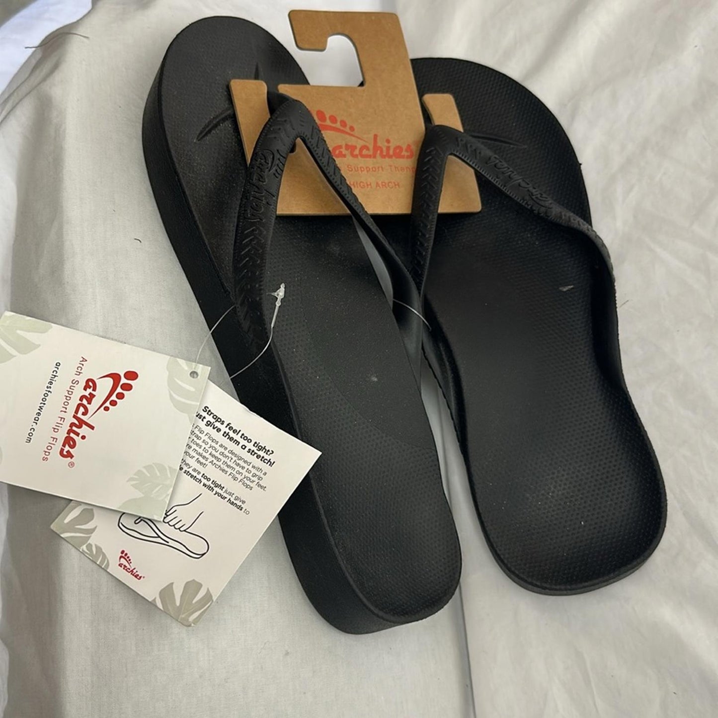 ARCHIES, Black Flip Flops, Mens Sz 12 - 12.5, NWT