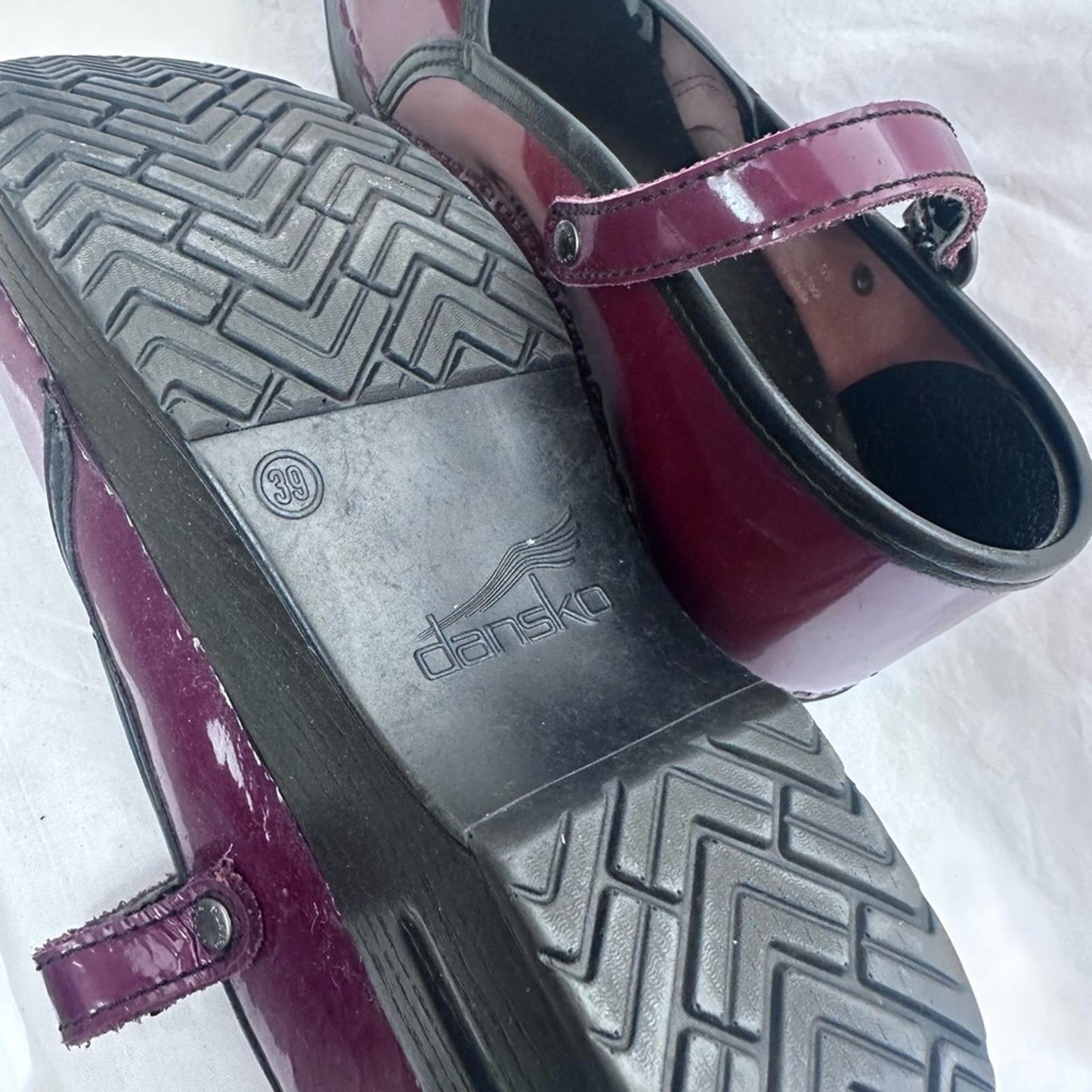 DANSKO, Women's Burgundy Mary Jane Shoes, Sz 39