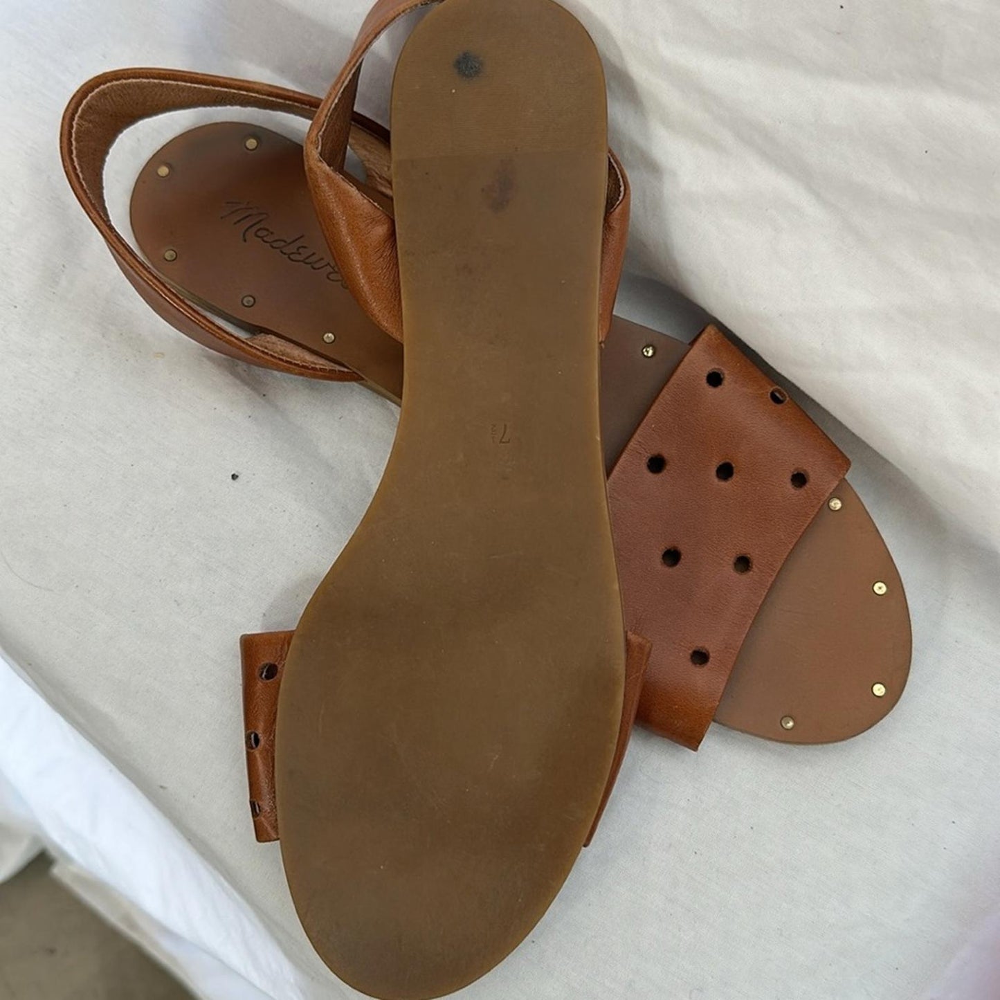MADEWELL, Brown Leather Sandals, Sz 7.5