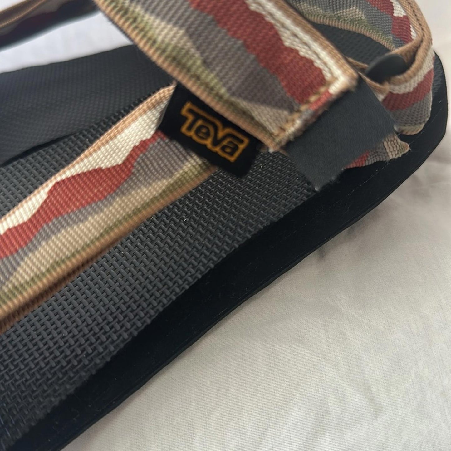 TEVA, Men’s Black and Brown Outdoor Sandals with Adjustable Straps, Sz 12