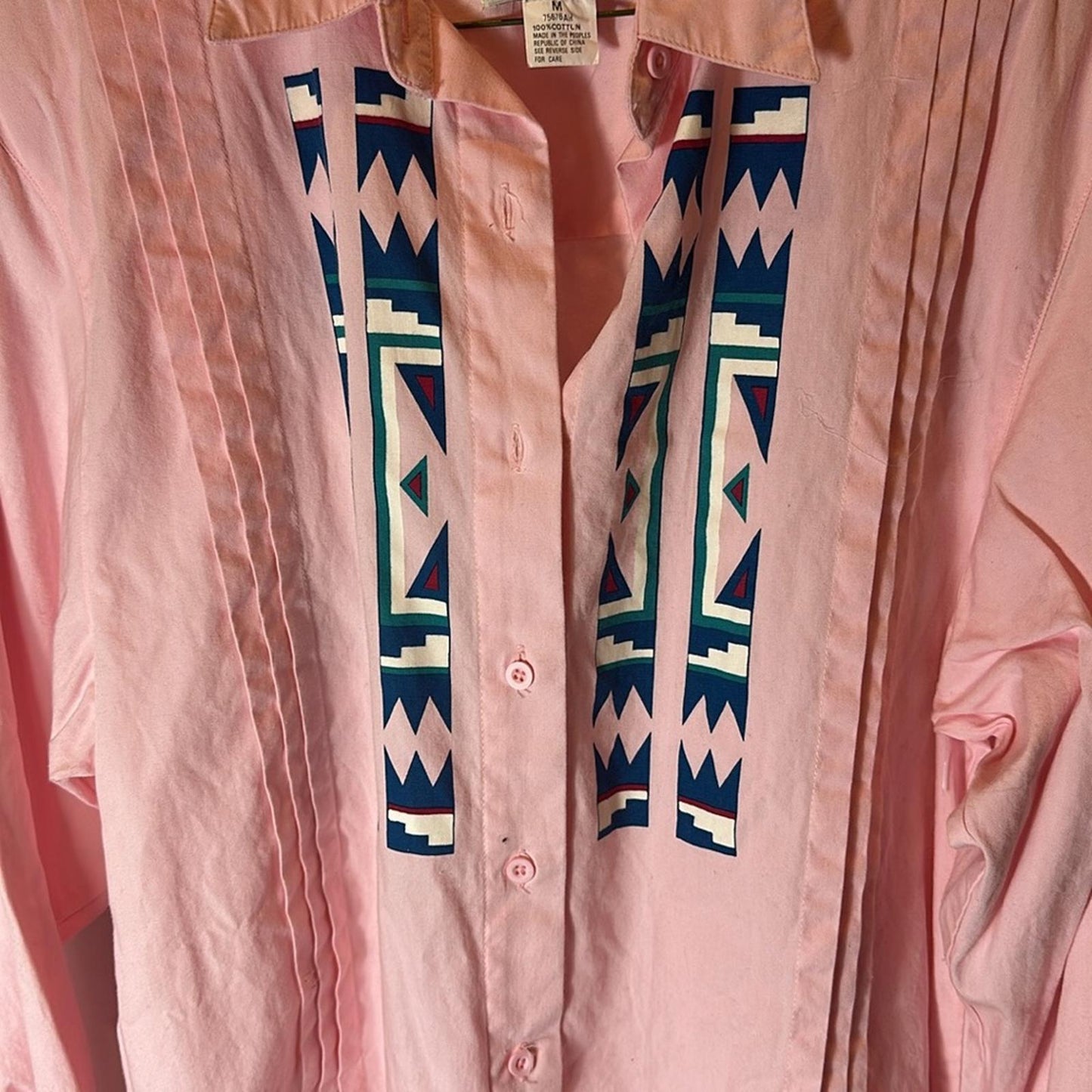 Wrangler Vintage Pink Western Shirt, Sz M