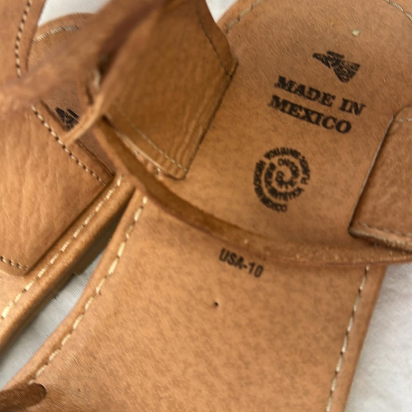 Mexican leather, fisherman, butterfly huarache/sandals, sz US 10/ MX 27