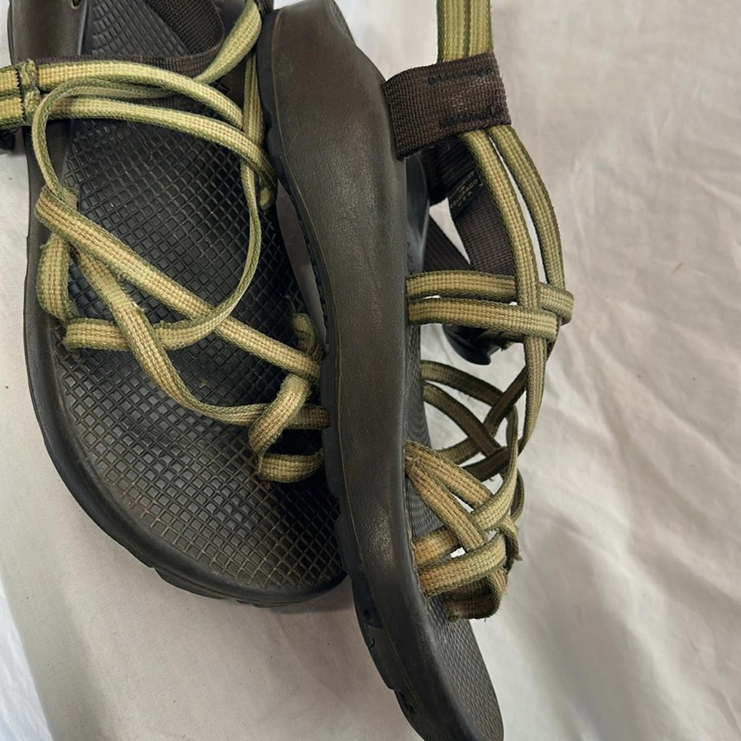 Chaco ZX2 Yampa Double Strap Green Tan Women’s Size 9