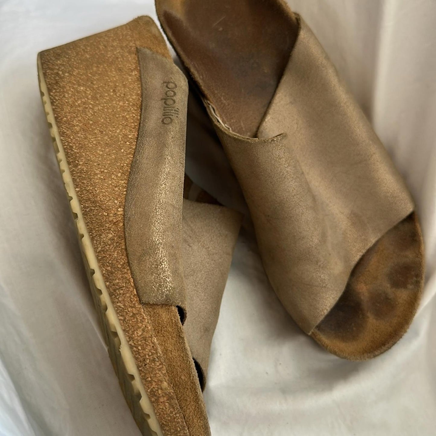 Papillio by Birkenstock, Tan Mules, Sz 39