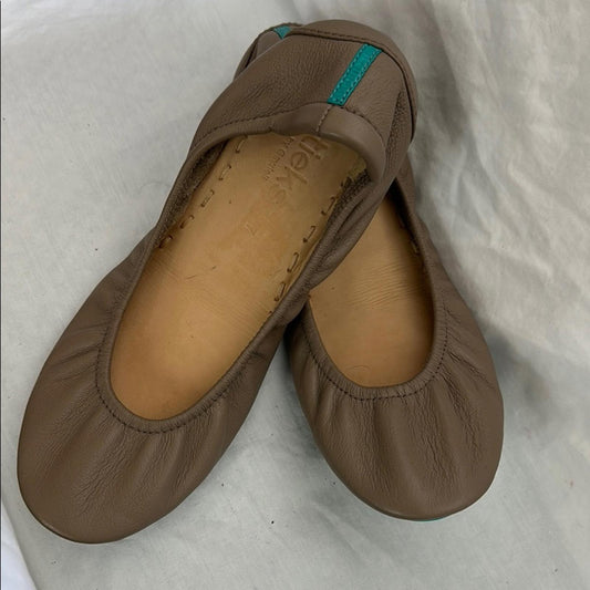 TIEKS, Beige Leather Ballet Flats, Sz 7