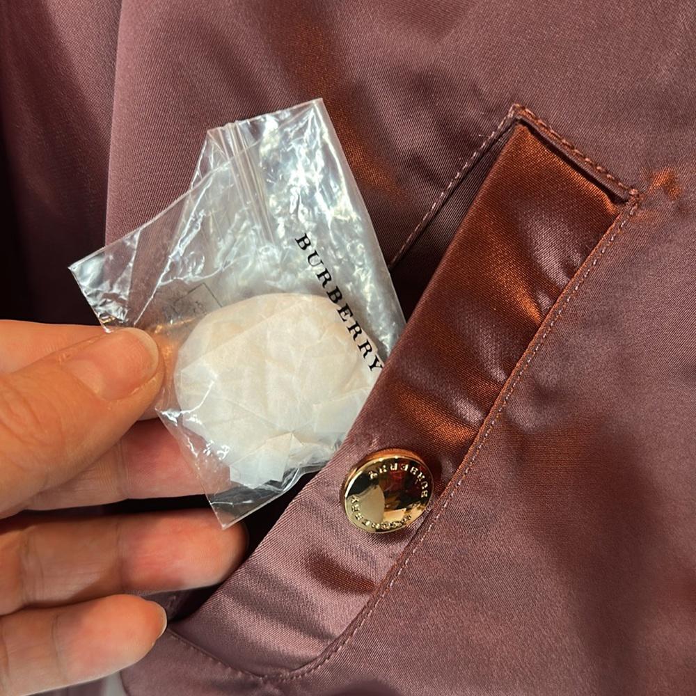 Burberry Burgundy Bomber Jacket, Sz 8, Burgundy