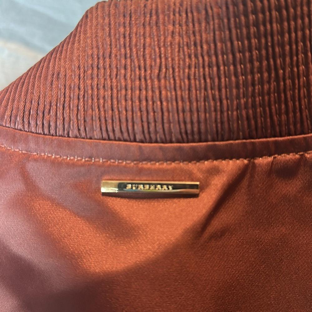 Burberry Burgundy Bomber Jacket, Sz 8, Burgundy