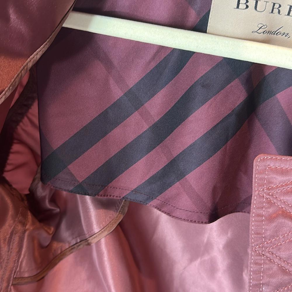 Burberry Burgundy Bomber Jacket, Sz 8, Burgundy