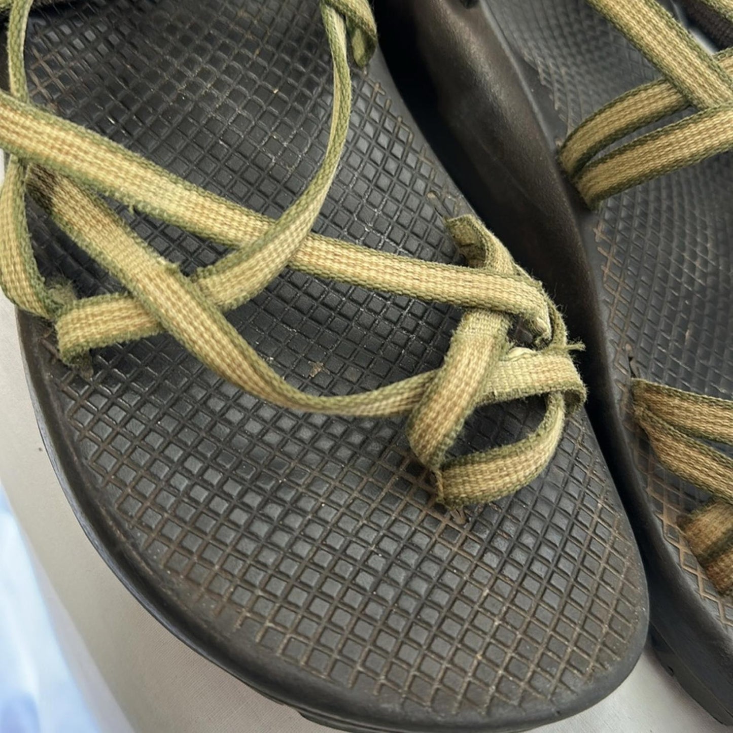Chaco ZX2 Yampa Double Strap Green Tan Women’s Size 9