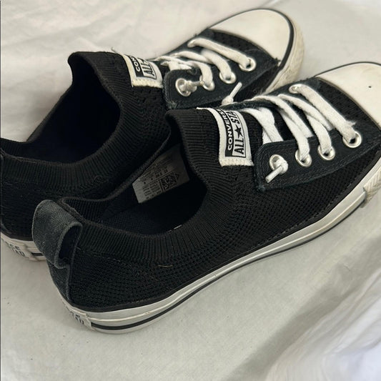 Converse Slip-on Classic Black and White Low-Tops, Sz 6