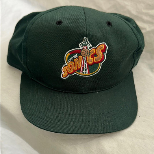 Seattle Sonics Green Cap, Kids Adjustable Back