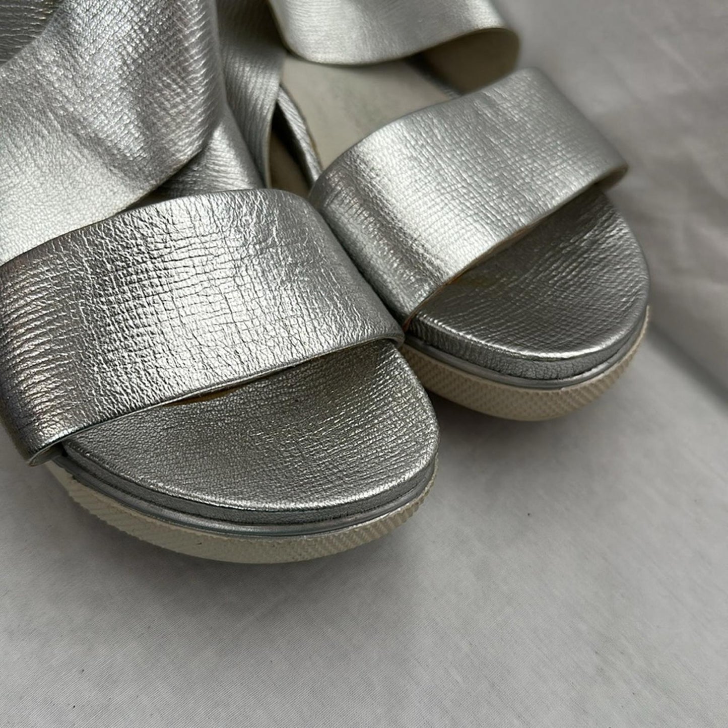 EILEEN FISHER, Silver Women's Gladiator Sandals