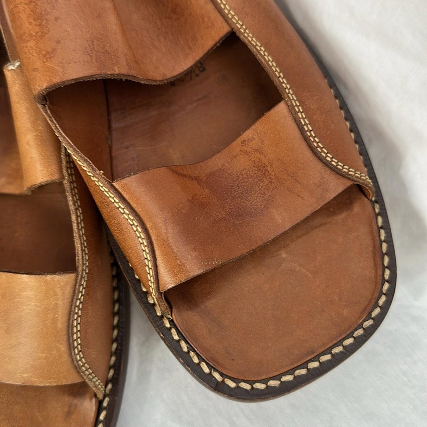 COLE HAAN, Men's Brown Leather Fishermen Sandals, Sz 8.5 M
